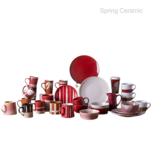 Stoneware Reactive Glaze Dinner Set - Image 2