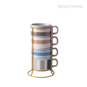 Green Leaf Ceramic Mug