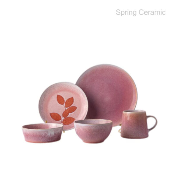 Stoneware Reactive Glaze Dinner Set - Image 5