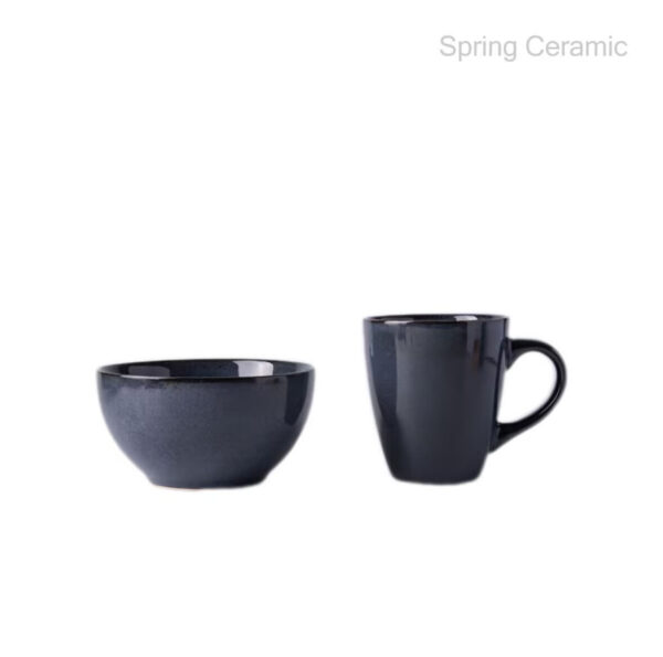 Stoneware Reactive Glaze Dinner Set - Image 2