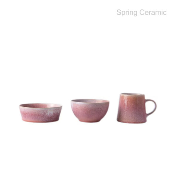 Stoneware Reactive Glaze Dinner Set - Image 3