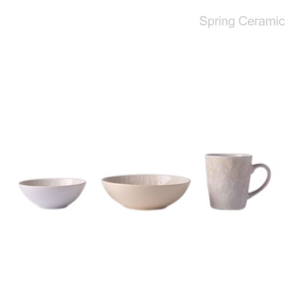 Stoneware Reactive Glaze Dinner Set - Image 2