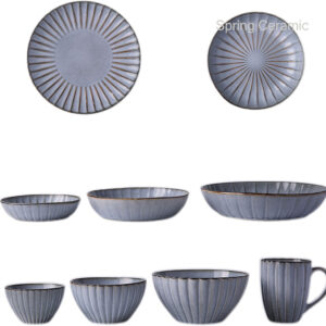 Stoneware Dinner Set Grey