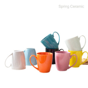 Oval Colored Glaze Mug