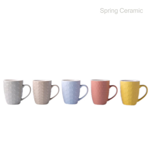 Engraved Color Glaze Ceramic Cup - Image 4