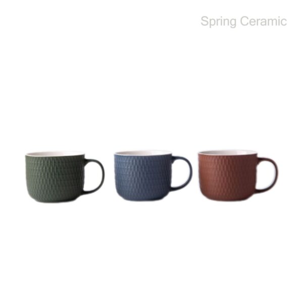 Engraved Color Coated Porcelain Broth Cup - Image 2