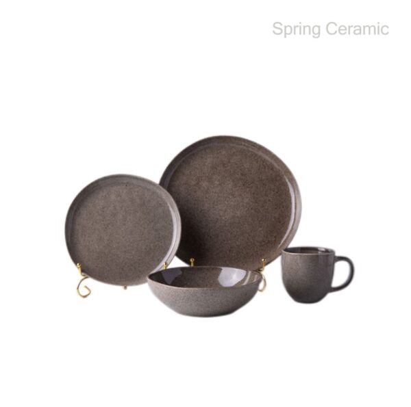 Stoneware Reactive Glaze Dinner Set - Image 2