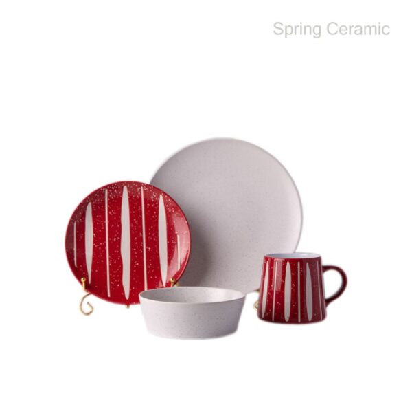 Stoneware Reactive Glaze Dinner Set