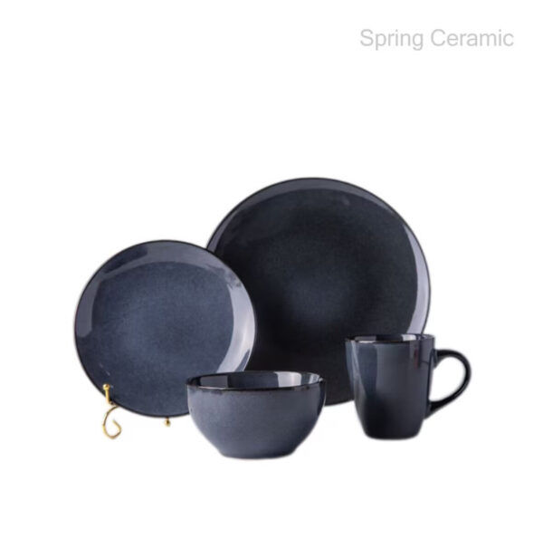 Stoneware Reactive Glaze Dinner Set - Image 3