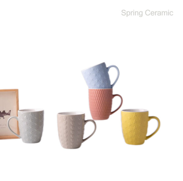 Engraved Color Glaze Ceramic Cup - Image 5