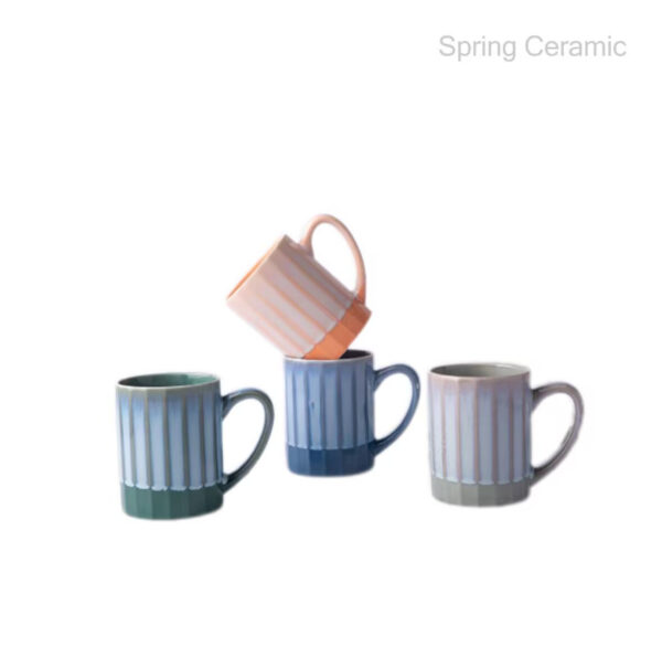 Reactive Color Glaze Ceramic Mug - Image 2